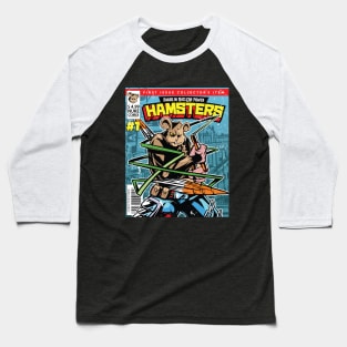 Super Ninja Hamsters Comics Baseball T-Shirt